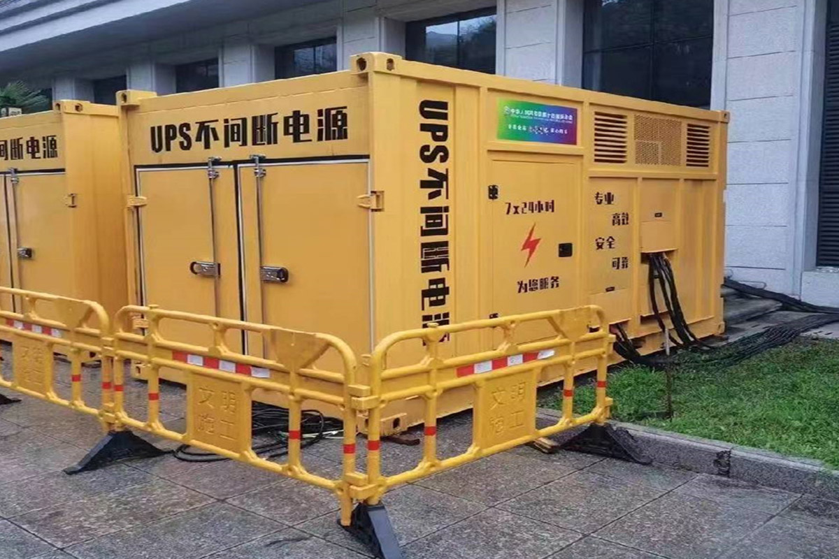 吴忠发电机租赁施工现场